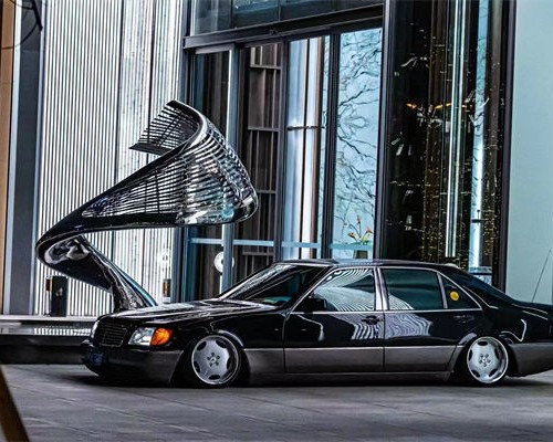 Black Mercedes-Benz S-Class W140 stancenation gorgeous and elegant