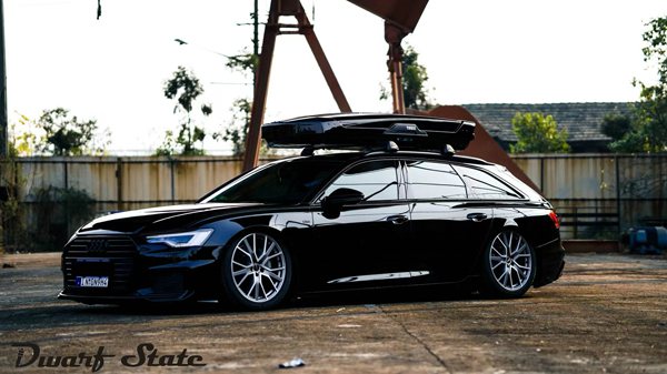 Modern urban Audi A6 allroad stancenation young fashion